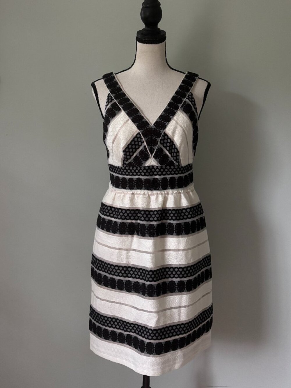 Plenty by Tracy Reese La Dentelle Lace Stripe Dress Size 6 Like New